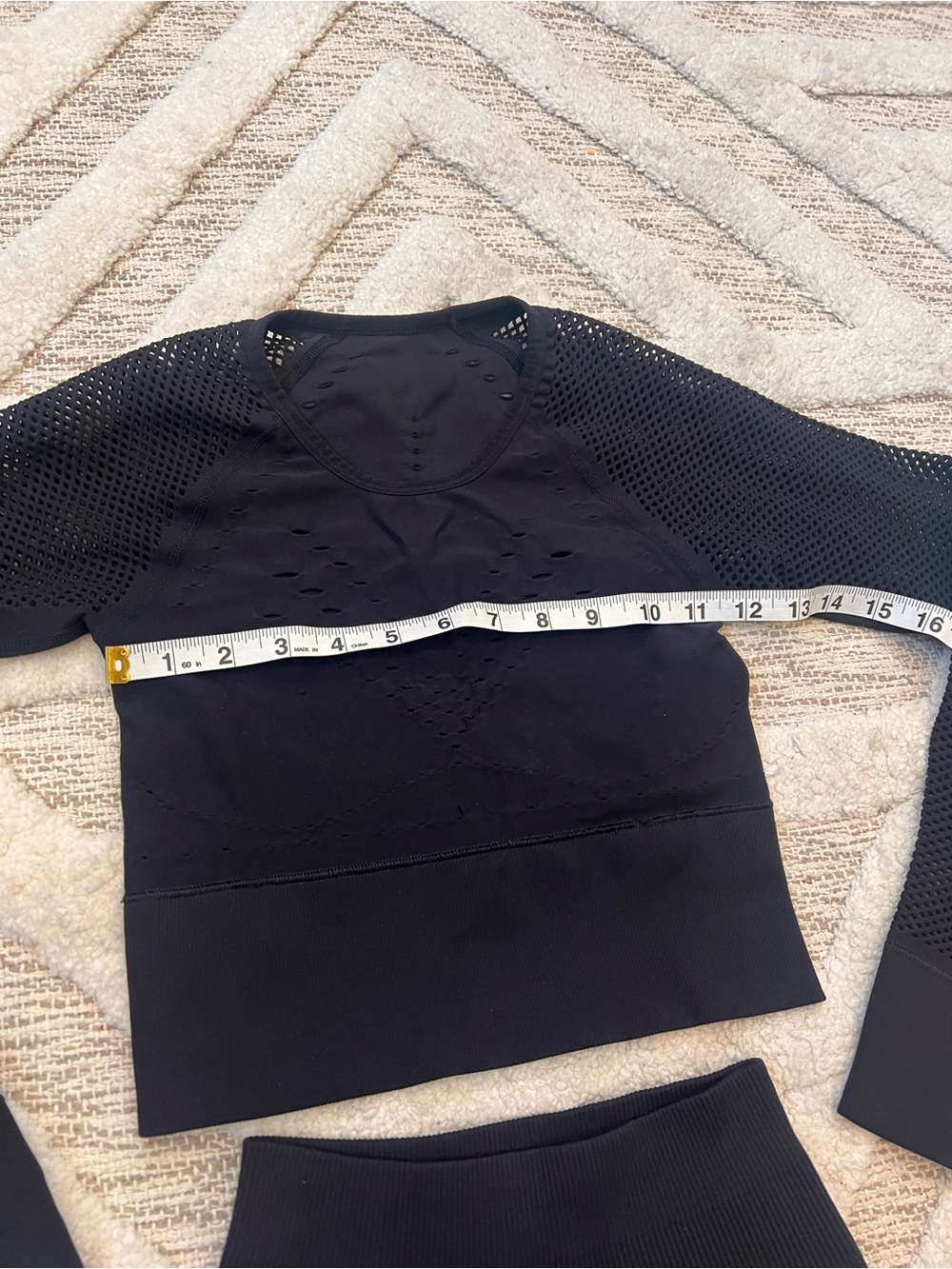 Set!(2)Alo Seamless Open Air Long Sleeve XS & Seamless HighWaist Short XXS Black - Picture 5 of 11